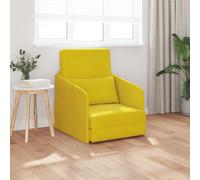 vidaXL Canapé-lit de sol 2-en-1 Jaune 65x80x83 cm Velours