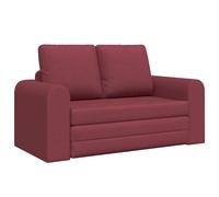 vidaXL Canapé Lit de Sol 2-en-1 Rouge Vin 148x71x83 cm Tissu