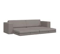 vidaXL Canapé Lit de Sol 2-en-1 Taupe 245x150x60.5 cm Tissu