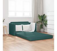 Vidaxl Canapé Lit De Sol 2-En-1 Vert Foncé 124x71x78 Cm Tissu