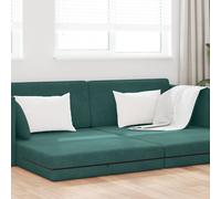 Vidaxl Canapé-Lit De Sol 2 En 1 Vert Foncé 213x144x60 Cm Velours Vert