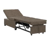 vidaXL Canapé-lit Design rétractable Contemporain Vert Armée en Simili Cuir Réglable 3-en-1 Solution d'assise et de Sommeil idéale pour Le Salon ou pour Les invités Dossier Convertible Multifonction