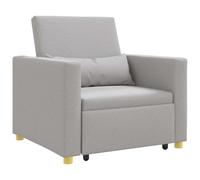 vidaXL Canapé-lit escamotable simple tissu gris nuage 90x165x87 cm dossier réglable