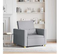 vidaXL Canapé-lit escamotable simple Gris clair 90 x 165 x 87 cm tissu, Sofa avec dossier réglable, 42002684