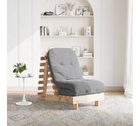 vidaXL Canapé-lit futon avec matelas 60x206x11 cm bois massif de pin Marron