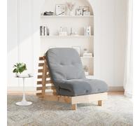 Vidaxl Canapé-Lit Futon Avec Matelas 70x206x11 Cm Bois Massif De Pin Marron