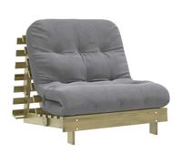 vidaXL Canapé-lit futon avec matelas 90x206x11 cm Bois de pin imprégné