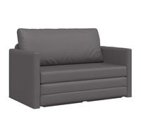 vidaXL Canapé-Lit Gris 124 x 71 x 78 cm Simili Cuir | Un siège super comfy pour se détendre à fond, Se transforme en lit en un clin d'œil,