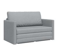 vidaXL Canapé-Lit Gris Clair 124 x 71 x 78 cm Tissu, Salon Moderne, canapé rectangulaire Compact, Fauteuil en Velours Convertible, mobilier Pratique et Confortable