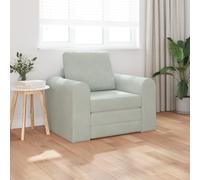 vidaXL Canapé Lit 2-en-1 Gris Clair 98x71x83 cm Velours