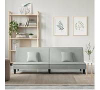 vidaXL Canapé-lit gris clair Velours 351907