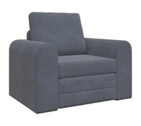 vidaXL Canapé-Lit Gris foncé 98 x 71 x 83 cm Velours, Salon, canapé Contemporain, Design Durable, Confortable 3 Places, Assise Ergonomique, Housse Amovible, Facile à Nettoyer.