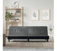 vidaXL Canapé-lit gris foncé tissu 351914