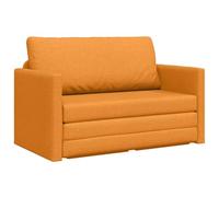vidaXL Canapé-lit 110 cm Jaune foncé Tissu velours Convertible Compact
