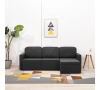 Vidaxl Canapé-Lit Modulaire 3 Places Gris Foncé Tissu