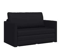 Vidaxl Canapé Au Sol 2-En-1 Noir 124x71x78 Cm Simili Cuir