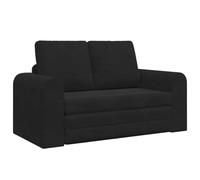 vidaXL Canapé-lit 60 cm Velours noir – Ajustable, design rectangulaire, multifonctionnel