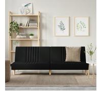 vidaXL Canapé-lit noir tissu 351883