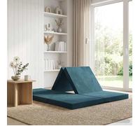vidaXL Canapé-lit pliable 140 x 67 x 15 cm Bleu 900274