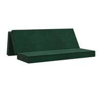 vidaXL Canapé-lit pliable 180 x 67 x 45 cm Vert foncé