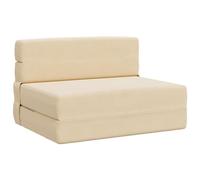 vidaXL Canapé-lit pliable Crème 70 x 72 x 60 cm Tissu