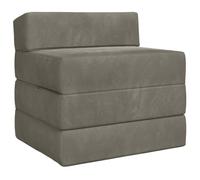 vidaXL Canapé-lit pliable Gris clair 200 x 70 x 10 cm Velours