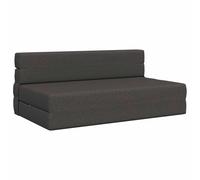 vidaXL Canapé-lit pliant gris foncé 203 x 152 x 15 cm en tissu