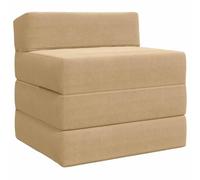 vidaXL Canapé-lit pliable Gris Vert Clair 200 x 70 x 15 cm