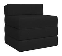 vidaXL Canapé-lit pliable Noir 200 x 70 x 15 cm Tissu