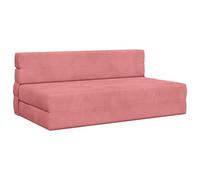 vidaXL Canapé-lit pliable Rose 152 x 86,5 x 60 cm Tissu, Canapé-lit ajustable, canapé rectangulaire convertible, meuble gain de place pour salon, chambre