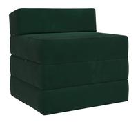 vidaXL Canapé-lit pliable Vert foncé 200 x 70 x 10 cm Velours