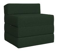 vidaXL Canapé-lit pliable Vert foncé 200 x 70 x 15 cm Tissu