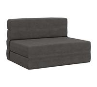 vidaXL Canapé-lit pliant Gris foncé 190 x 70 x 15 cm