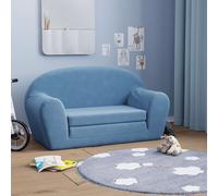 vidaXL Canapé-lit pour Enfants 2 Places, Lit de Jour avec Dossier et Accoudoirs, Lit d'Invité, Meuble de Chambre Salon, Bleu 357002