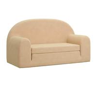 vidaXL Canapé-lit pour Enfants 2 Places crème Peluche Douce