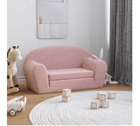 vidaXL Canapé-lit pour enfants 2 places 357003, lit de jour avec dossier et accoudoirs, rose