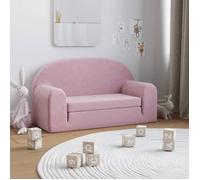 Vidaxl Canapé-Lit Pour Enfants 2 Places Rose Peluche Douce Rose