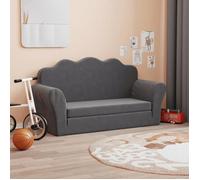 vidaXL Canapé-lit pour enfants 2 places 357060 – lit de jour, anthracite peluche douce