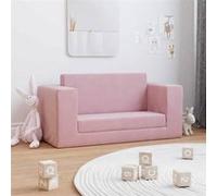 vidaXL Canapé-lit pour Enfants 2 Places, Lit de Jour avec Dossier et Accoudoirs, Lit d'Invité pour Tout-petits Chambre 357039 Rose G