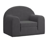 vidaXL Canapé-lit pour Enfants Anthracite Peluche Douce