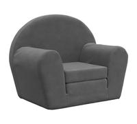 vidaXL Canapé-lit pour Enfants Anthracite Peluche Douce