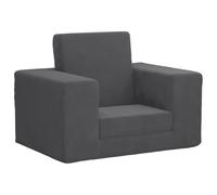 vidaXL Canapé-lit pour enfants Mini-canapé Anthracite peluche douce