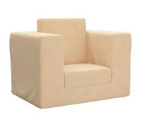 vidaXL Canapé-lit pour Enfants Crème Peluche Douce, Mini-canapé, Mini canapé lit, siège pour Enfants, canapé pour Enfants, Chaise Longue pour Enfants
