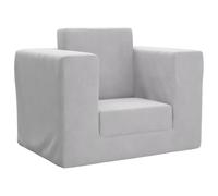 vidaXL Canapé-lit pour Enfants Gris Clair Peluche Douce