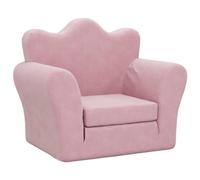 vidaXL Canapé-lit pour enfants 357057 – rose peluche douce