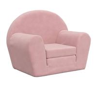 vidaXL Canapé-lit pour Enfants Rose Peluche Douce