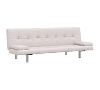 Canapé-lit ajustable avec 2 coussins en similicuir