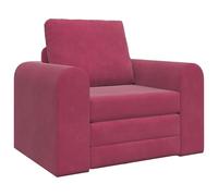 vidaXL Canapé-lit 2 en 1 Rouge Vin | Fauteuil Compact Multifonctionnel Confortable avec Un Design Moderne et Élégant pour Le Salon, Solution de Siège Ergonomique 3 Places Résistant aux Taches