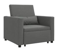 Vidaxl Fauteuil Convertible 3-En-1 Gris Foncé En Tissu