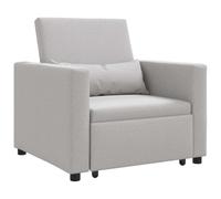 vidaXL Canapé Lit Simple Gris Nuage 90 x 165 x 87 cm Tissu, Canapé-lit Convertible, Fauteuil résistant, Assise Moderne pour Le Salon, Meuble Multi-usages, Parfait pour Vos invités